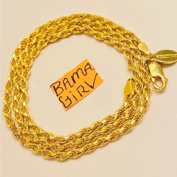 QVC Bellezza HSN Limited Edition Gold Rope chain Necklace - Picture 4 of 11